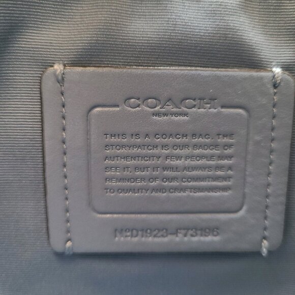 Coach Mia Blue Pebble Leather Shoulder Bag F73196 - Picture 10 of 10